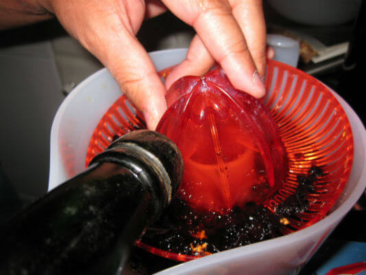 Blend-All-About-Wine-Meant-To-Be-Decanting-Port-Wine-Through-a-lemon-juicer